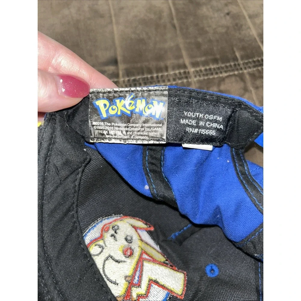 2016 Pokemon‎ Youth Hat Embroidered Pikachu Snap Back